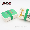 Lunch box ecologico con forchette cucchiaio coltello